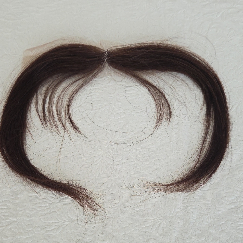 NWOT Dark Brown Fringe Bangs for Crown Coverage